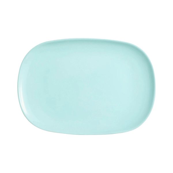 Serving Platter Luminarc Sweet Line Turquoise Glass 35 x 24 cm (6 Units) Discount