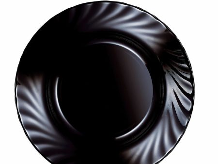 Deep Plate Luminarc Trianon Black Glass (ø 22,5 cm) (24 Units) Sale