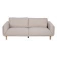 3-Seater Sofa Beige 216 x 90 x 82 cm Online Sale