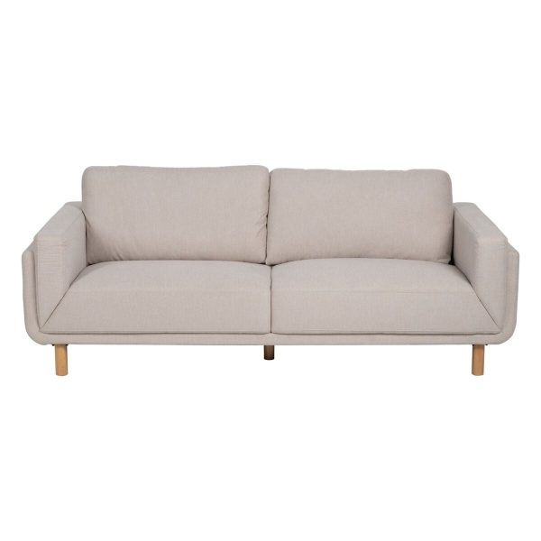 3-Seater Sofa Beige 216 x 90 x 82 cm Online Sale