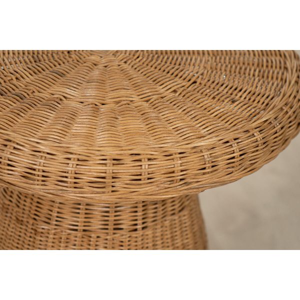 Side table Romimex Natural Rattan 50 x 55 x 50 cm Discount