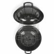 Coal Barbecue with Cover and Wheels Livoo DOC270 Black Metal Circular Cheap