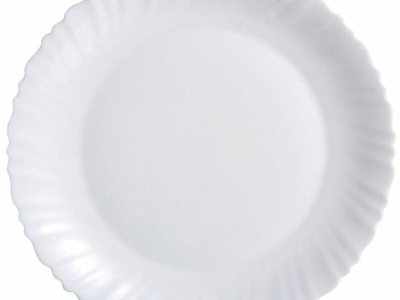 Serving Platter Luminarc Feston White Glass (Ø 30 cm) (6 Units) Hot on Sale