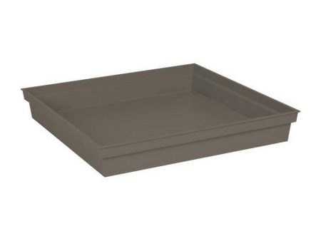 Flower Pot Dish EDA Tuscany Squared Taupe 40 cm 40 x 40 x 5,9 cm For Cheap