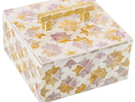 Decorative box Alexandra House Living Multicolour Rattan Mother of pearl 16 x 7 x 16 cm Online