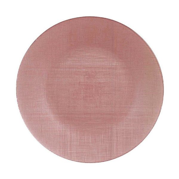 Flat plate Pink Glass (32,5 x 2 x 32,5 cm) (6 Units) Online now