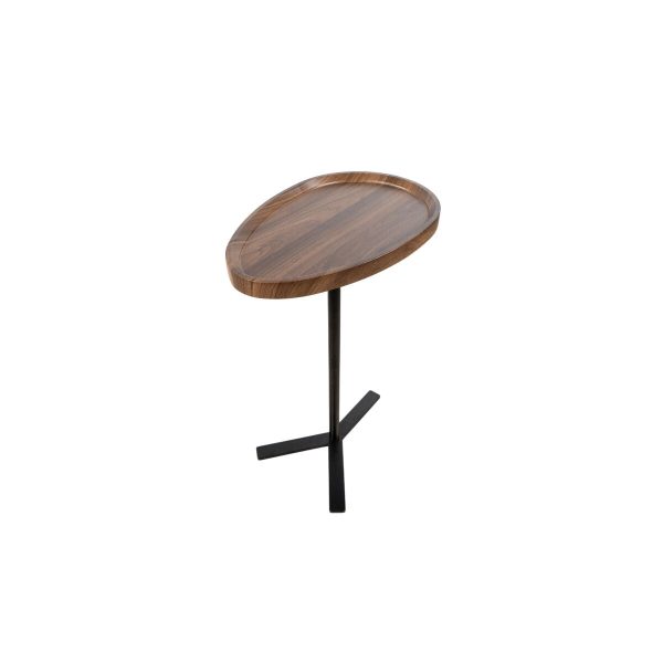 Side table Romimex Brown Black Wood Metal 45 x 63 x 30 cm For Discount