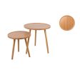 Tables set Romimex Natural Wood 2 Pieces Online now