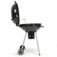 Coal Barbecue with Cover and Wheels Livoo DOC270 Black Metal Circular Cheap