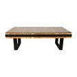 Table Romimex Black Natural Recycled Wood 130 x 43 x 70 cm Fashion