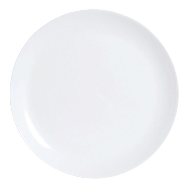 Flat plate Luminarc Diwali White Glass (25 cm) (24 Units) Fashion