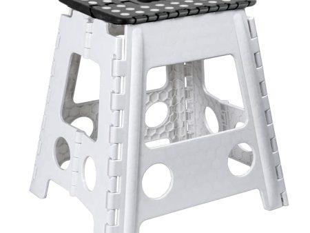 Folding Stool Alexandra House Living White Black 39 x 40 x 32 cm Online Hot Sale