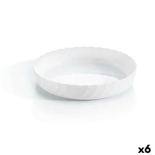 Serving Platter Luminarc Trianon Oval White Glass (Ø 26 cm) (6 Units) Online