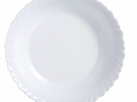 Flat plate Luminarc Feston White Glass (25 cm) (24 Units) Discount