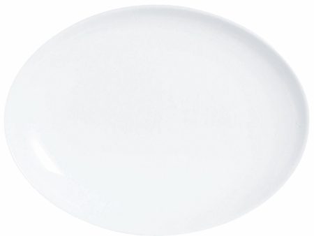 Serving Platter Luminarc Diwali Oval White Glass (33 x 25 cm) (12 Units) For Discount