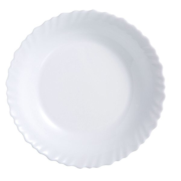 Flat plate Luminarc Feston White Glass (25 cm) (24 Units) Discount