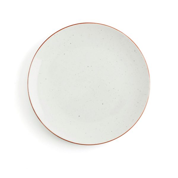 Flat plate Ariane Terra Ceramic Beige (Ø 27 cm) (6 Units) For Discount