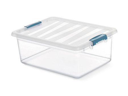 Multi-use Box Domopak Living Katla 39 x 29 x 15,5 cm Transparent polypropylene 12 L Fashion