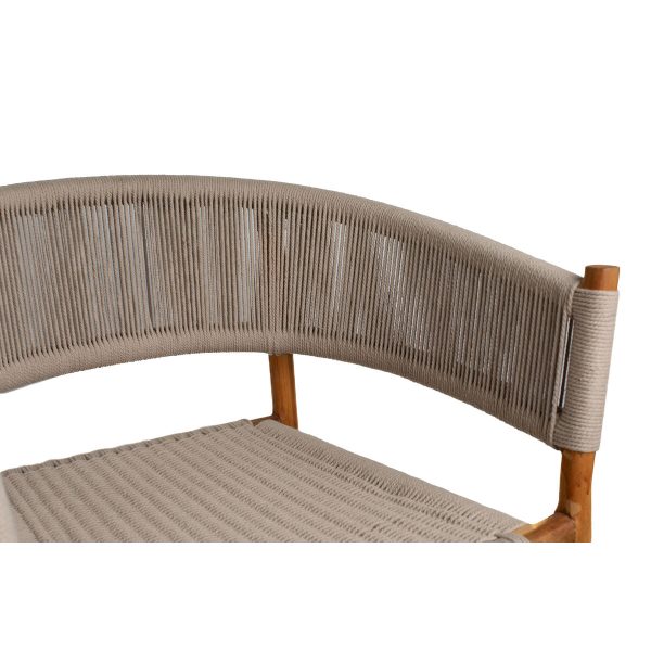 Armchair Romimex Natural Rope Teak 50 x 85 x 60 cm Hot on Sale