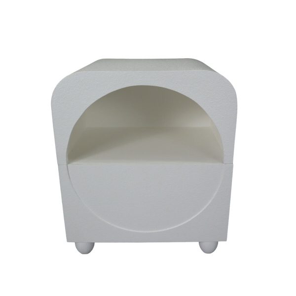 Side table Romimex White MDF Wood 40 x 48 x 30 cm Sale