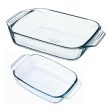 Set of Oven Dishes Pyrex Classic Transparent Glass (2 pcs) Hot on Sale