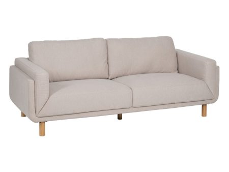 3-Seater Sofa Beige 216 x 90 x 82 cm Online Sale