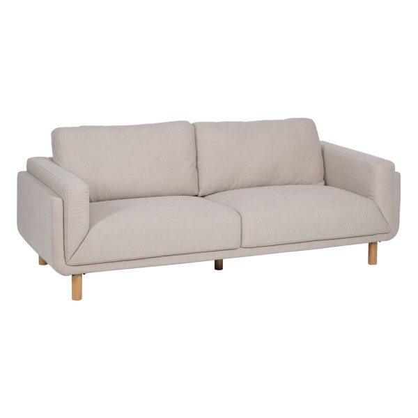 3-Seater Sofa Beige 216 x 90 x 82 cm Online Sale