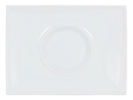 Flat plate Gourmet Porcelain White (29,5 x 22 x 3 cm) Hot on Sale