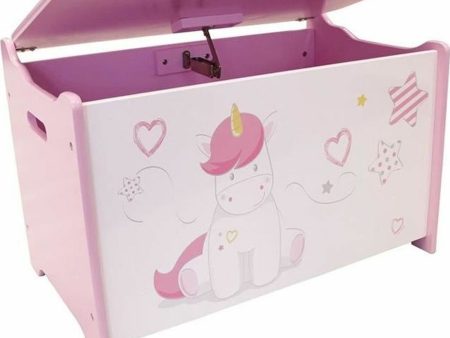 Chest Fun House Unicorn Pink White Wood on Sale