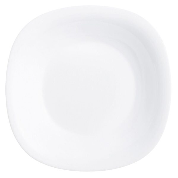 Deep Plate Luminarc Carine White Glass (Ø 23,5 cm) (24 Units) For Discount