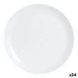 Flat plate Luminarc Diwali White Glass (25 cm) (24 Units) Fashion