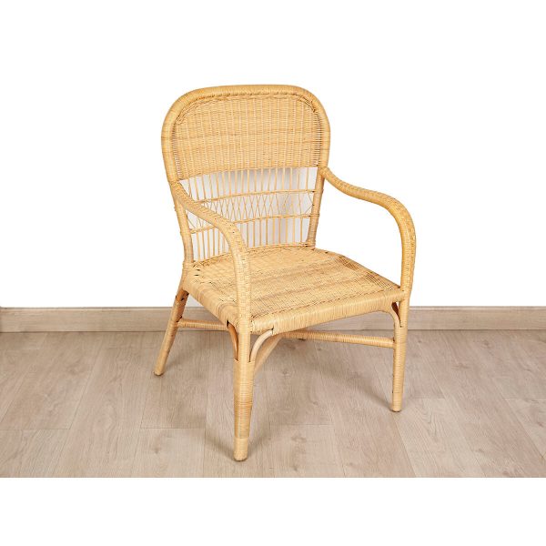 Armchair Romimex Natural Rattan 55 x 87 x 60 cm For Sale