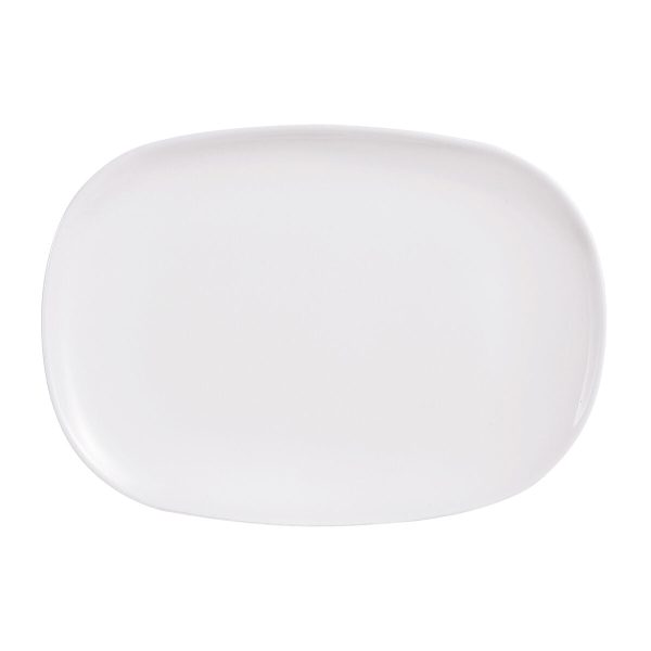 Serving Platter Luminarc Sweet Line Rectangular White Glass 35 x 24 cm (6 Units) Discount