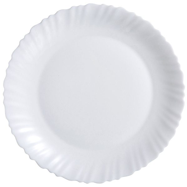 Serving Platter Luminarc Feston White Glass (Ø 30 cm) (6 Units) Hot on Sale