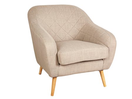 Armchair Romimex Beige 80 x 87 x 80 cm Fashion