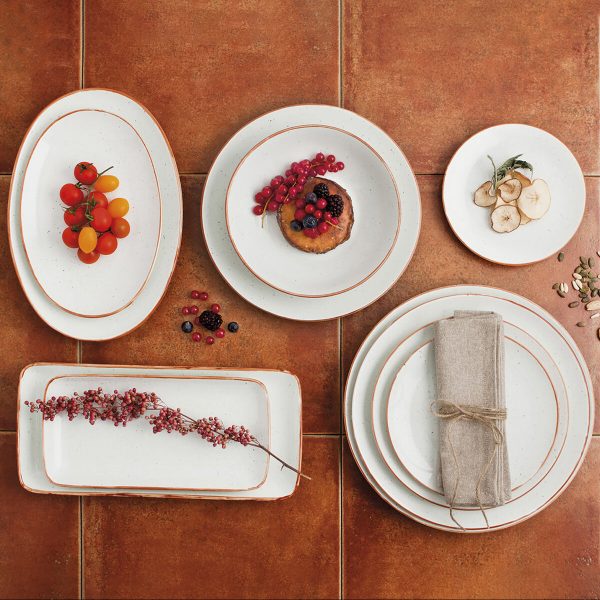 Flat plate Ariane Terra Ceramic Beige (Ø 27 cm) (6 Units) For Discount