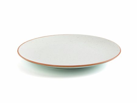 Flat plate Ariane Terra Ceramic Beige (24 cm) (6 Units) Discount