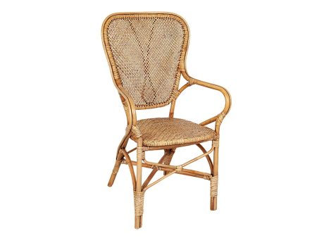 Armchair Romimex Natural Rattan 56 x 104 x 57 cm Online now