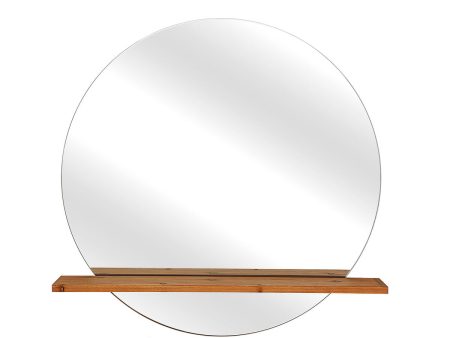 Wall mirror Romimex Natural Wood 80 x 80 x 12 cm Circular Online Sale