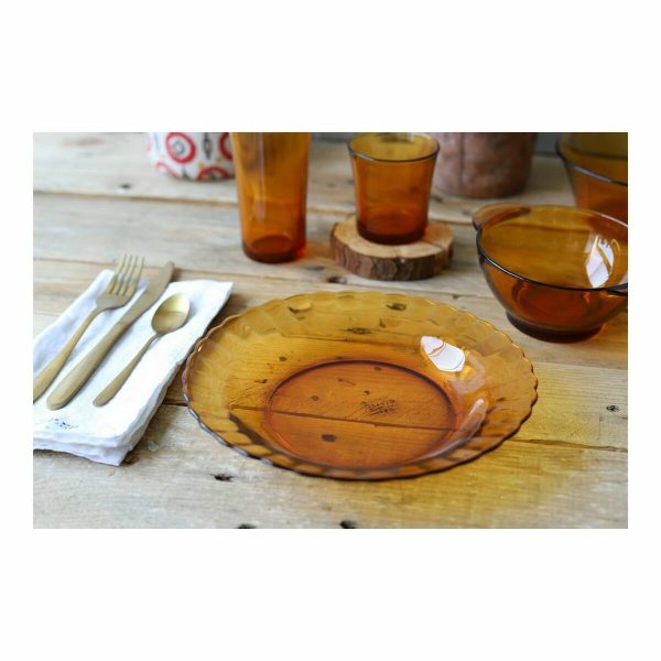 Flat Plate Duralex Picardie Crystal Amber ø 26 x 2 cm For Discount