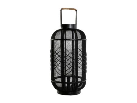 Candleholder Home ESPRIT Black Metal 25,5 x 25,5 x 46,5 cm For Discount