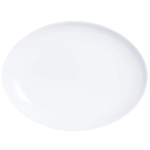 Serving Platter Luminarc Diwali Oval White Glass (33 x 25 cm) (12 Units) For Discount