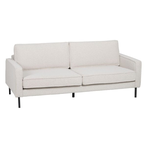 3-Seater Sofa 213 x 87 x 90 cm White Metal Online Hot Sale