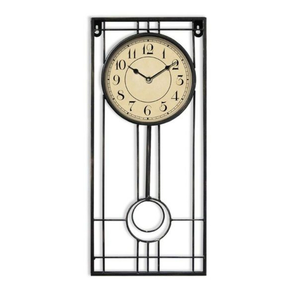 Wall Clock Versa Metal (4,5 x 45 x 20 cm) Hot on Sale