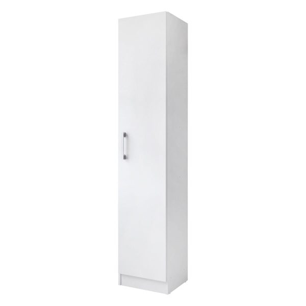 Broom cupboard Alexandra House Living White Wood MDP 35 x 170 x 32 cm 1 door Reversible For Discount