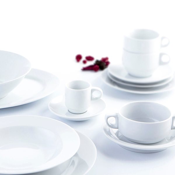 Flat Plate Quid Basic White Ceramic 23 cm (12 Units) Online now