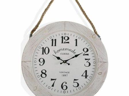 Wall Clock Versa Homemade MDF Wood 5 x 51,5 x 50 cm Grey Vintage Fashion