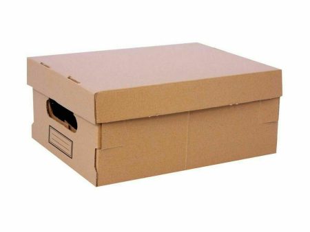 Storage Box with Lid Confortime Cardboard 30 x 22,5 x 12,5 cm (12 Units) Discount