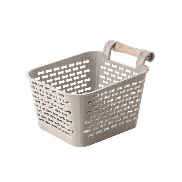 Multi-purpose basket Confortime Plastic With handles Wood 13 x 11 x 8 cm (36 Units) Sale