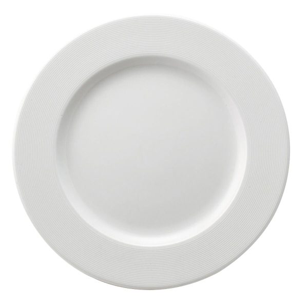 Flat plate Ariane Orba Ceramic White (Ø 27 cm) (12 Units) Hot on Sale